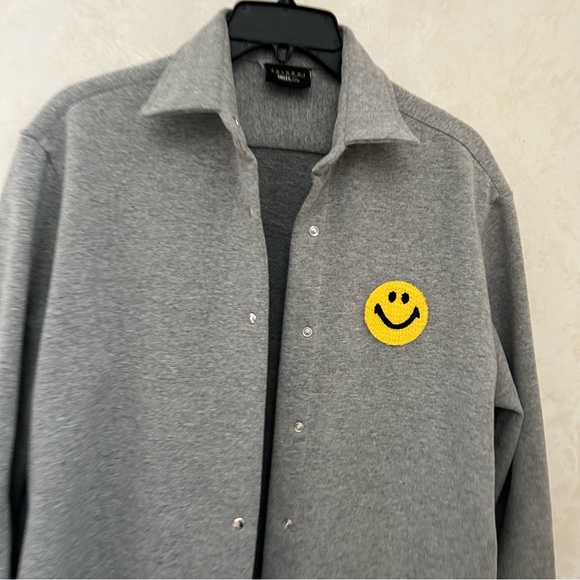 So cute 😊 RARE Joshua Sanders X Smiley collared sweatshirt Button up Size small - Picture 5 of 8